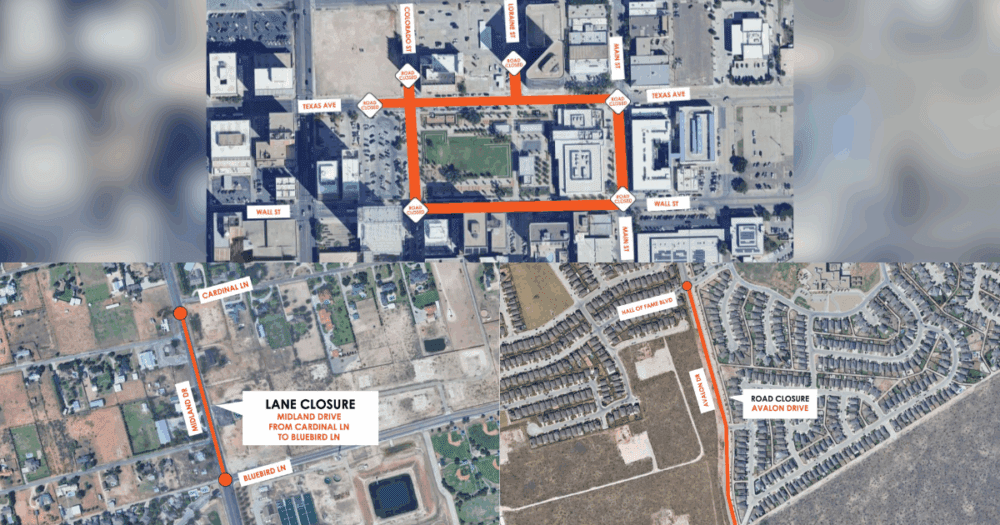 Midland road closures continue for utility work and July 4 events