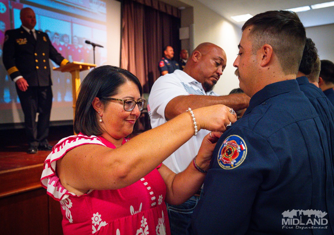 Midland fire recruit class 2502 Pinning