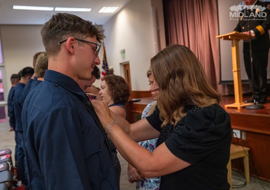 Midland fire recruit class 2502 Pinning