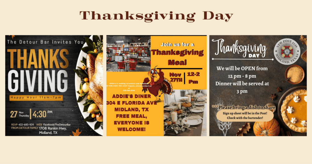 thanksgiving day meals