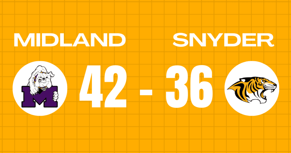 Midland High girls beat Snyder 42–36 for road win