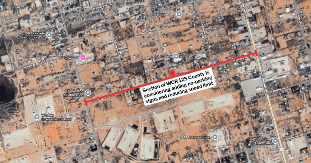 Installing a stop sign at South County Road 1136 and East County Road 190