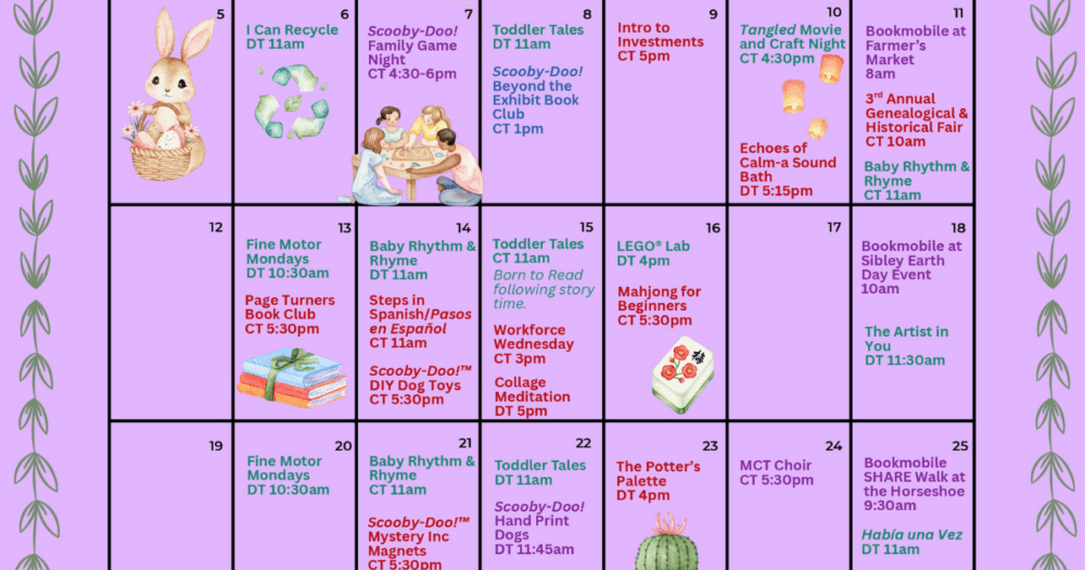 April brings Earth Day crafts and family fun to Midland Libraries