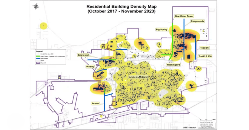 Housing density map