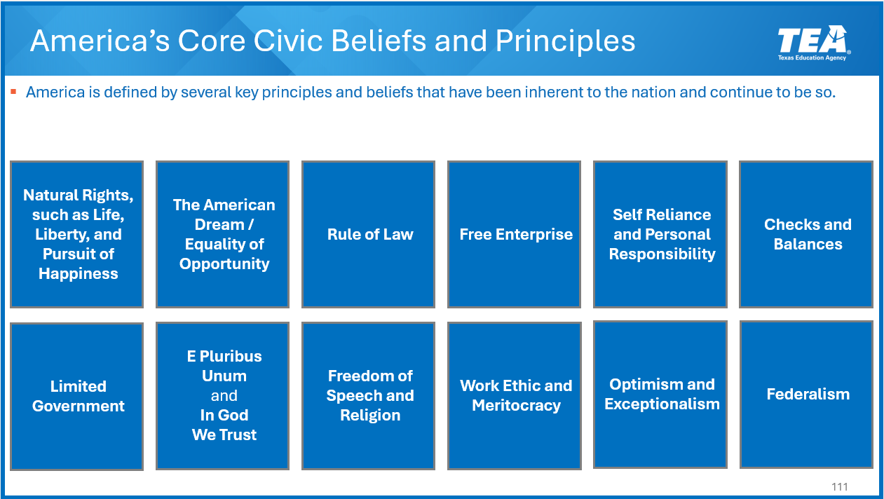 TEA civics materials